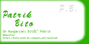 patrik bito business card